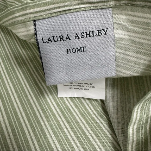 Laura Ashley Set Of 2 Striped 100% Cotton Pillow Shams - Picture 7 of 10